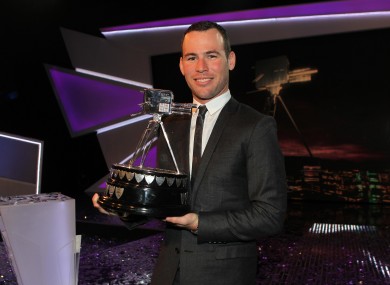 Mark Cavendish shortly after winning the BBC SPOTY.