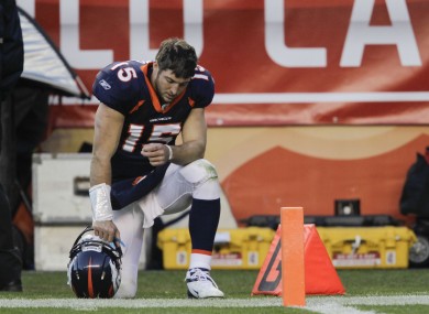 Tebow takes a moment to reflect on the exponential growth of his bank balance.