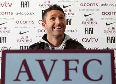 Aston Villa's new loan signing Robbie Keane is 'unveiled' in Birmingham.