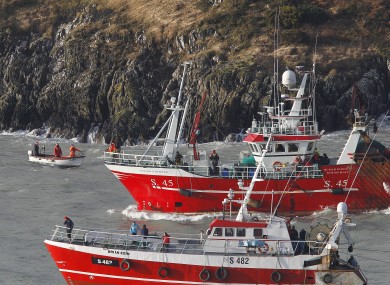 Trawlers and small boats took part in the search off the coast of Union Hall in west Cork yesterday.