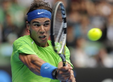 Nadal during the third round win over Lukas Lacko.