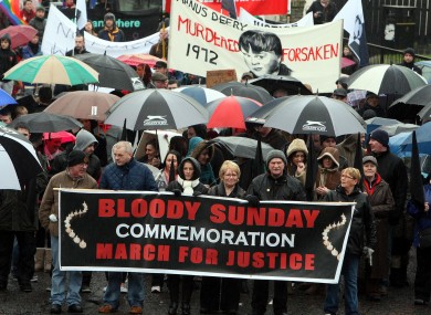 Protesters at today's march