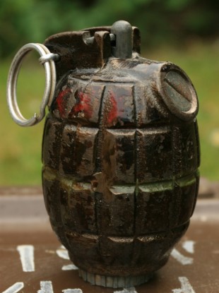 A Mills grenade similar to those discovered in Sligo