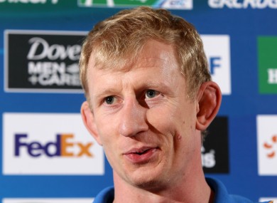 Leo Cullen at Leinster's Riverview base today
