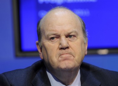 Michael Noonan at a press conference today. 