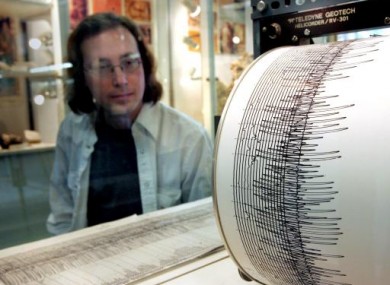 File photo of a seismometer catching details of the massive Indonesian earthquake in March, 2005.