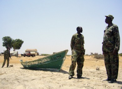Somali coastguards