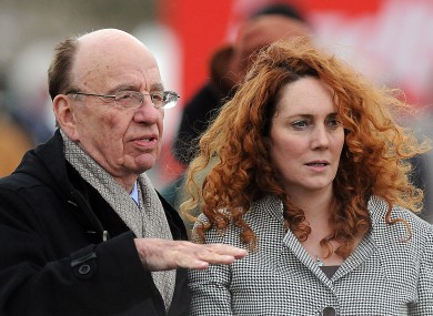 Rebekah Brooks with Rupert Murdoch at the Cheltenham Festival in 2010