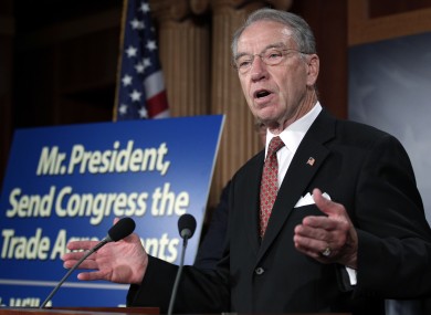 Charles Grassley has placed a hold on legislation which could offer over 10,000 visas to Irish people - including those already undocumented and living in the US.