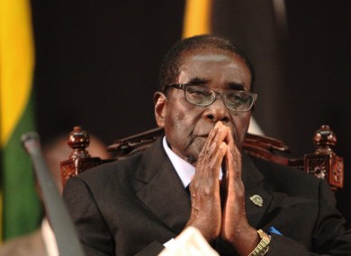 Robert Mugabe pictured in Harare earlier this month