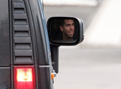 Rear-view: Roberto Mancini does not want to talk about Carlos Tevez for the next three months.