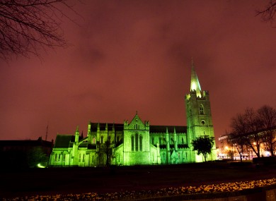 St Patrick's Cathedral goes green for St Patrick's Day weekend