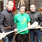Corbett, Macklin and Kelly pose for the cameras.