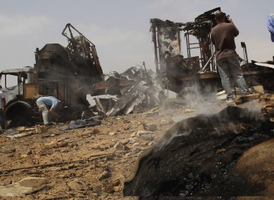 A site the Libyan government was hit by a NATO airstrike last year.