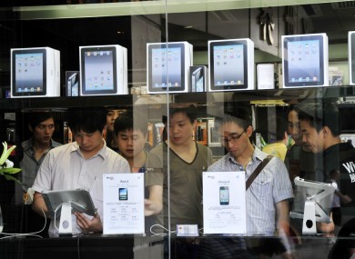 An Apple store in Shenzhen