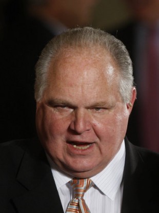 Conservative US talk show host Rush Limbaugh.