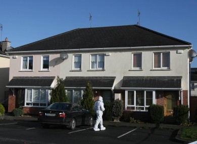 Forensic expert at the scene of last night's shooting in Kilcock.