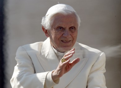 Pope Benedict at the Vatican this week