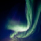 The largest solar storm in five years sent a huge wave of radiation into earth's atmosphere creating a brilliant show of the aurora borealis near Yellowknife, North West Territories. (AP Photo/The Canadian Press, Bill Braden)