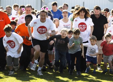 Prime Minister David Cameron at a charity event today.