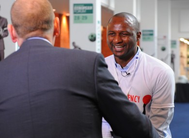 Vieira speaks to Roan yesterday.