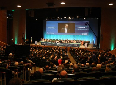 Delegates at the Fine Gael Árd-Fheis in Dublin.