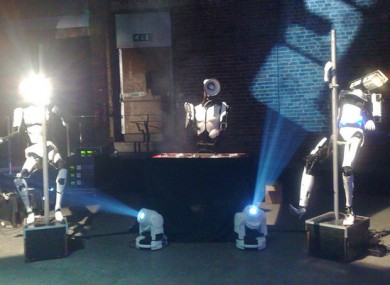 The pole-dancing robots featured at another exhibition two years ago.