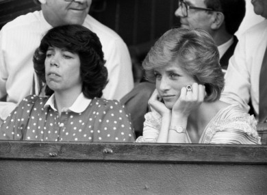 We're not sure what day this was in 1986 at Wimbledon for Princess Di but she looks very, very bored.