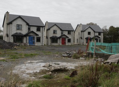 An unfinished housing development in Ballyshannon, Co Donegal