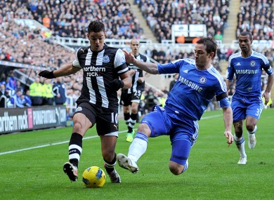 Hatem Ben Arfa (left) and Frank Lampard.