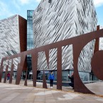 The new Titanic Visitor centre in Belfast, on the eve of the sinking of the doomed liner this weekend 100 years ago.