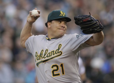 Bartolo Colon was in near perfect form for the Oakland Athletics last night.