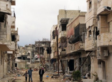 Photo taken in Homs, Syria on 15 April.