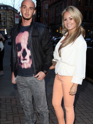 Stephen Ireland and Jessica Lawlor at the launch of Man City's Joleon Lescott's fashion range in Manchester this week.
