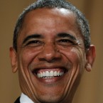 President Barack Obama attends the White House Correspondents' Association Dinner, Saturday, April 28, 2012 in Washington. (AP Photo/Haraz N. Ghanbari)