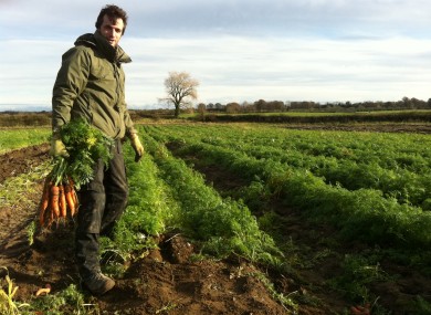 Patrick McGreal harvesting carrots in Co Offaly recently.