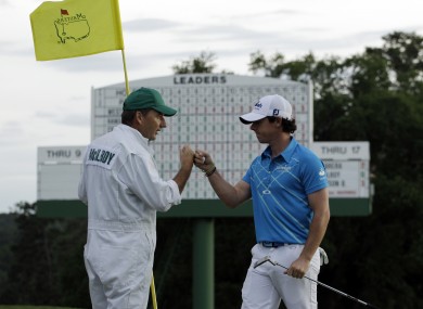 McIlroy and caddie JP Fitzpatrick happy with a job well done in the end.