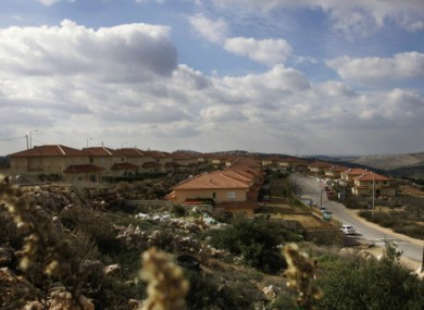 A general view of the unauthorised Bruchin settlement in the West Bank
