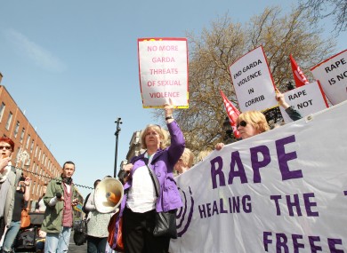 A protest in support of the Corrib demonstrators outside the Dáil last year.