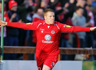 Danny North: scored again for Sligo in Friday's 1-1 draw against Derry City.