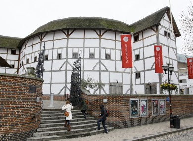 Shakespeare's Globe theatre, seen on the south bank of the River Thames in London