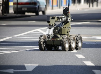 File photo of army bomb disposal equipment in use.