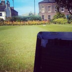 Transcribing in the summer sun on the front lawn at Queen's University Belfast.


Image courtesy of @CaitMReilly