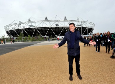 Seb Coe at the London Olympic Stadium.