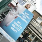 Lucinda Creighton putting up a poster of former Minister for Justice Michael McDowells electoral heartland of Ranelagh, which calls into question his committment to the poster which he put up in the 2002 General Election proclaiming