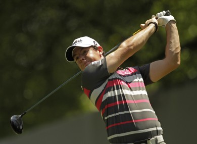 Rory McIlroy at Quail Hollow yesterday.