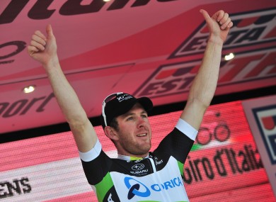 Goss celebrates his win.