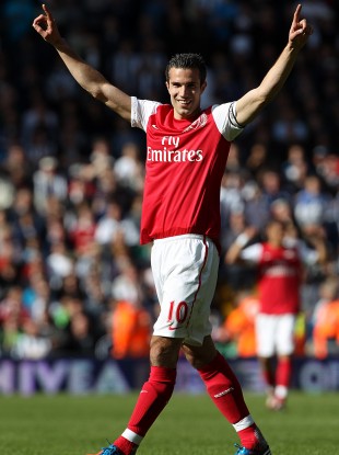 Robin van Persie celebrates what has been an exceptional individual season