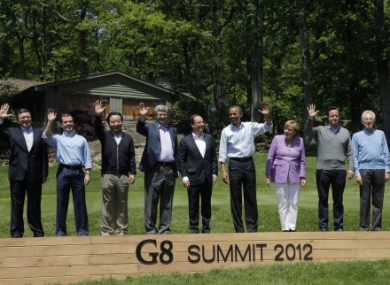 Leaders gathered for the Camp David G8 summit.