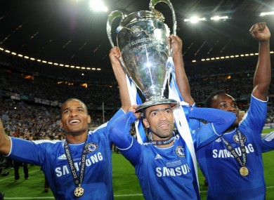 Chelsea's Florent Malouda, Jose Bosingwa and Michael Essien.